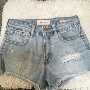 PAC sun high waisted shorts